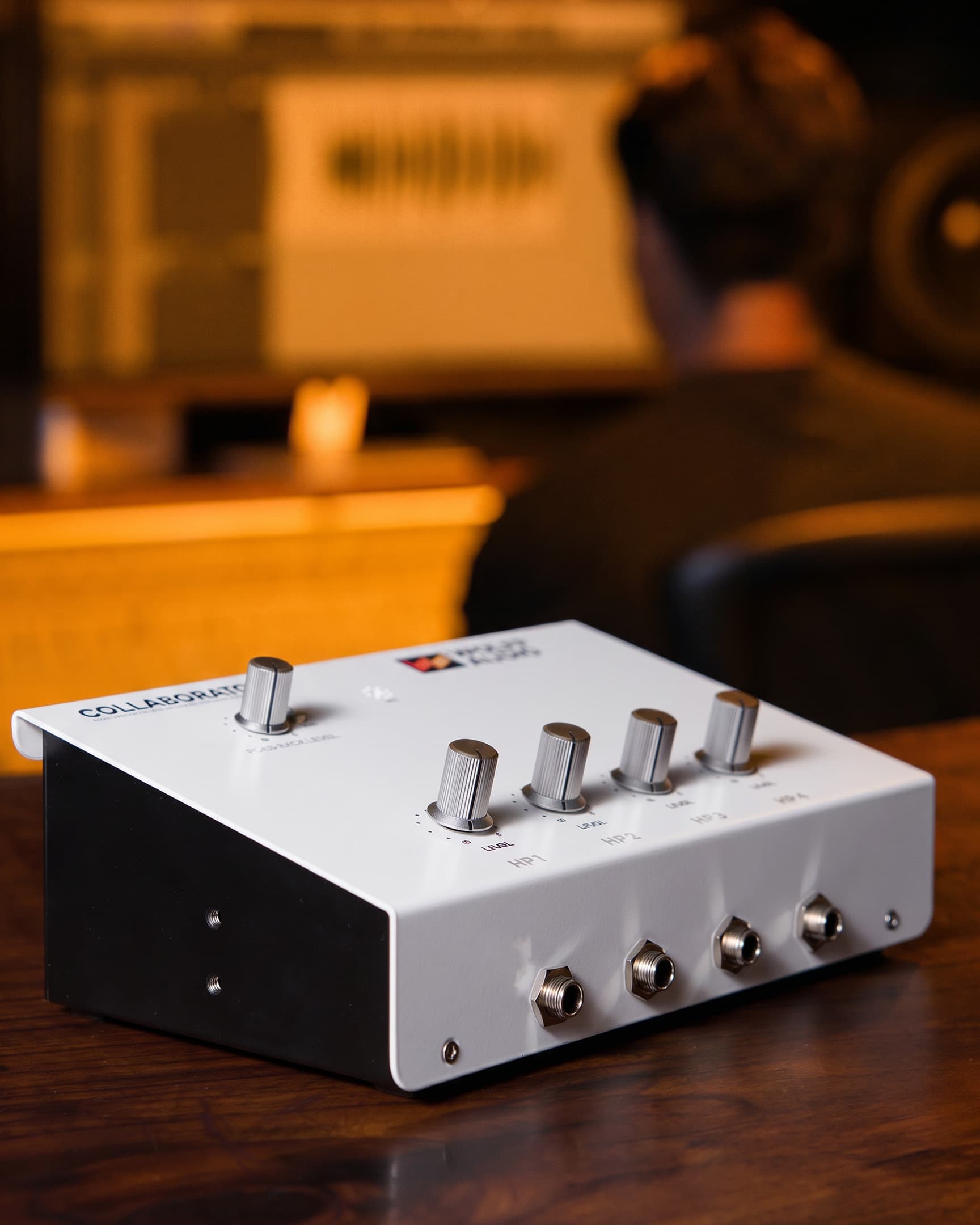 The Collaborator is a high-definition reference headphone amplifier system that’s built like a brick — house.